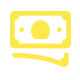 Yellow cash icon