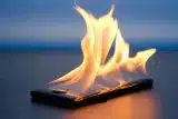 Smartphone overheating and on fire